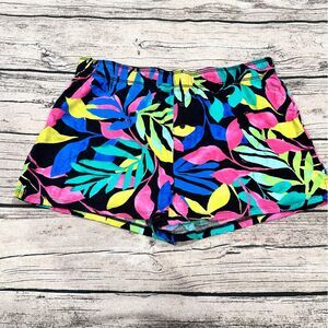 PINK Victoria's Secret Multicolor Leaf Print Lounge Boxer Shorts Size Small